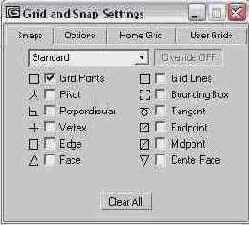   Grid and Snap Settings (   )    Snaps ()