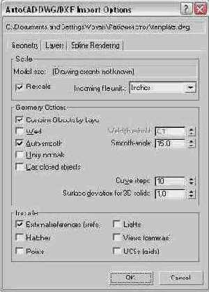   AutoCAD DWG/DXF Import Options (   AutoCAD DWG/DXF)