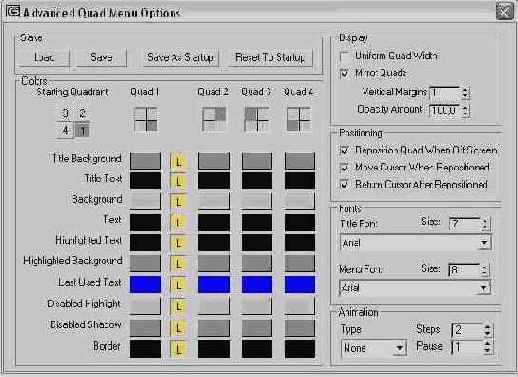   Advanced Quad Menu Options (   )