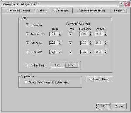   Viewport Configuration (  )    Safe Frames ( )