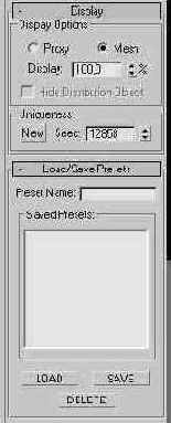  Display ()  Load/ Save Presets (/  )