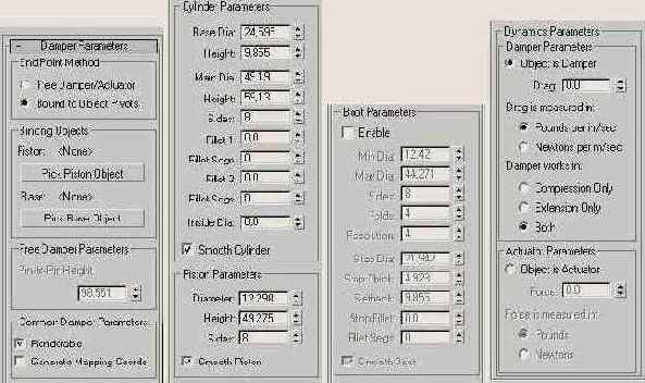   Damper Parameters ( )