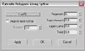   Extrude Polygons Along Spline (   )