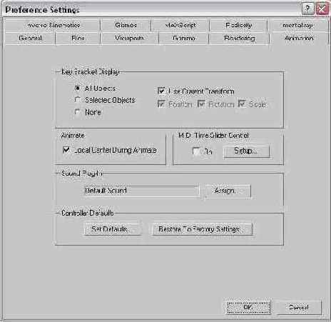 . 6.  Animation ()   Preference Settings ( )