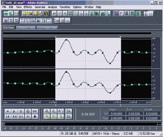 Обработка звука в Adobe Audition 1.5