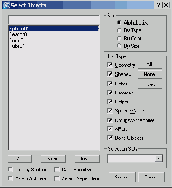  Select Objects ( )