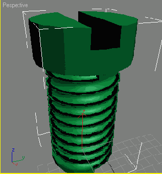 Объект Cylinder (Цилиндр) после выполнения третьей булевой операции вычитания