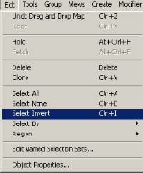   Edit > Select Invert ( >  )