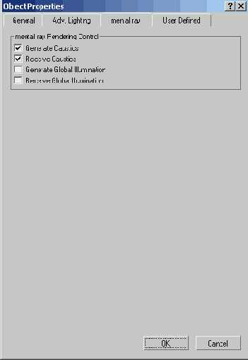  mental ray   Object Properties ( )