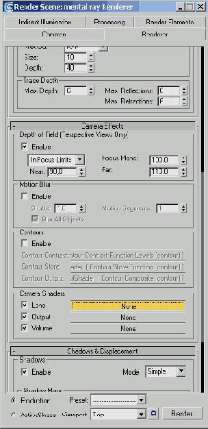     Material/Map Browser (    )    Camera Effects ( )