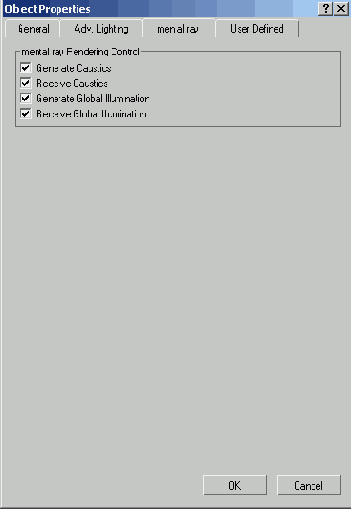  mental ray   Object Properties ( )